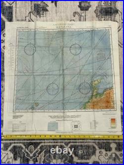 WW2 WWII US Army Air Force Silk Pilot Escape Map 1943 Kanazawa & Sendai JAPAN