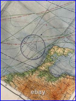 WW2 WWII US Army Air Force Silk Pilot Escape Map 1943 Kanazawa & Sendai JAPAN