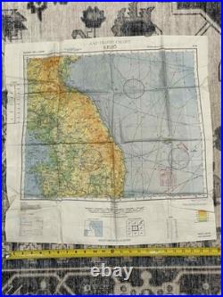 WW2 WWII US Army Air Force Silk Pilot Escape Map 1943 Keijo Japan Vladivostok