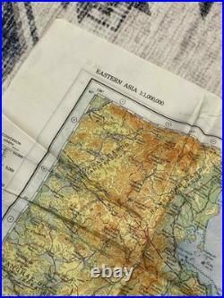 WW2 WWII US Army Air Force Silk Pilot Escape Map 1943 Keijo Japan Vladivostok