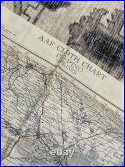 WW2 WWII US Army Air Force Silk Pilot Escape Map 1944 Peking & Ryojun CHINA CBI
