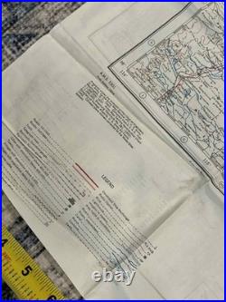 WW2 WWII US Army Air Force Silk Pilot Escape Map 1944 Peking & Ryojun CHINA CBI