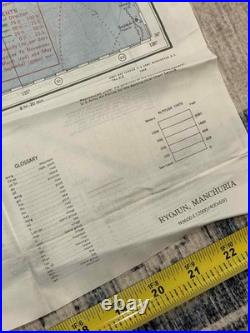 WW2 WWII US Army Air Force Silk Pilot Escape Map 1944 Peking & Ryojun CHINA CBI