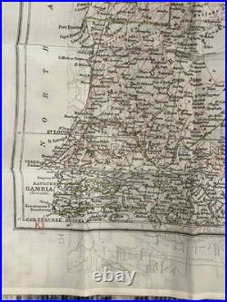 WW2 WWII US Army Air Force Silk Pilot Escape Map NORTH AFRICA Tunisia Algeria