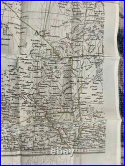 WW2 WWII US Army Air Force Silk Pilot Escape Map NORTH AFRICA Tunisia Algeria