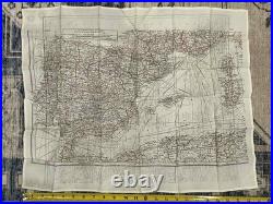 WW2 WWII US Army Air Force Silk Pilot Escape Map NORTH AFRICA Tunisia Algeria