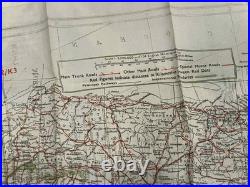 WW2 WWII US Army Air Force Silk Pilot Escape Map NORTH AFRICA Tunisia Algeria