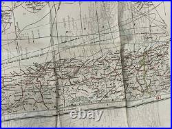 WW2 WWII US Army Air Force Silk Pilot Escape Map NORTH AFRICA Tunisia Algeria