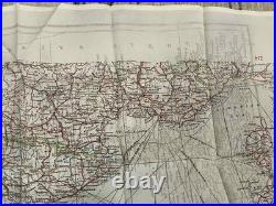 WW2 WWII US Army Air Force Silk Pilot Escape Map NORTH AFRICA Tunisia Algeria