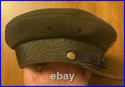 WW2 WWII US Army Air Forces USAAF Wool Crusher Cap Visor Hat Cap Size 7 1/4