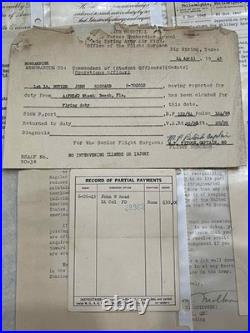 WW2 WWII USAAF US Army Air Force 458th BG Bombadier Document Group JR Butler