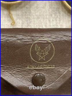 WW2 WWII USAAF US Army Air Force Pilot / Aviator Sunglasses Green Lenses + Pouch