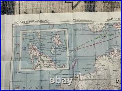 WW2 WWII USAAF US Army Air Force Silk Pilot Escape Map 1944 Mindanao & Borneo