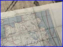 WW2 WWII USAAF US Army Air Force Silk Pilot Escape Map 1944 Mindanao & Borneo