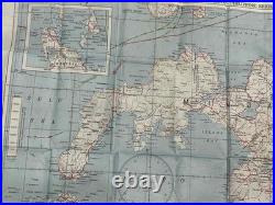 WW2 WWII USAAF US Army Air Force Silk Pilot Escape Map 1944 Mindanao & Borneo