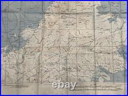 WW2 WWII USAAF US Army Air Force Silk Pilot Escape Map 1944 Mindanao & Borneo