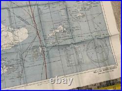 WW2 WWII USAAF US Army Air Force Silk Pilot Escape Map 1944 Mindanao & Borneo