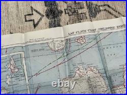 WW2 WWII USAAF US Army Air Force Silk Pilot Escape Map 1944 Mindanao & Borneo