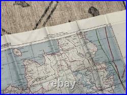 WW2 WWII USAAF US Army Air Force Silk Pilot Escape Map 1944 Mindanao & Borneo