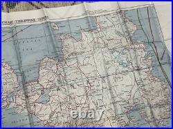 WW2 WWII USAAF US Army Air Force Silk Pilot Escape Map 1944 Mindanao & Borneo