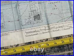WW2 WWII USAAF US Army Air Force Silk Pilot Escape Map 1944 Mindanao & Borneo