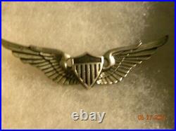 WW2 WWII USAAF US Army Air Force Sterling Silver 2 1/2 Pilot Wings O. C. Tanner