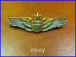 WW2 WWII USAAF US Army Air Force Sterling Silver 3 Senior Pilot Wing C. P. Co