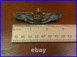 WW2 WWII USAAF US Army Air Force Sterling Silver 3 Senior Pilot Wing C. P. Co