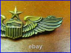 WW2 WWII USAAF US Army Air Force Sterling Silver 3 Senior Pilot Wing C. P. Co