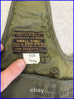 WW2 military F-3 heated flight suite small long US ARMY AIR FORCES Collectable