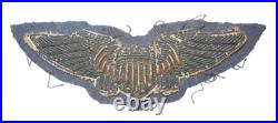 WWI US Army Air Force Combat Blue Backed Pilots Wing Bullion Brit Made Patch A75