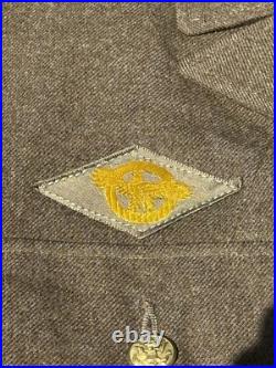 WWII 1942 Named US Army Air Forces Service Coat 38R Wool Serge 13th AAF Corporal