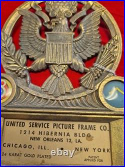 WWII-1950s US Army Air Force 3rd Commemorative Original Plaque 24 Karat