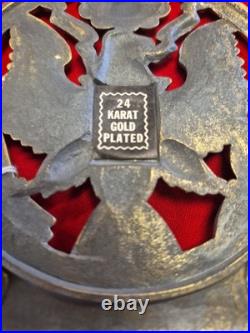 WWII-1950s US Army Air Force 3rd Commemorative Original Plaque 24 Karat