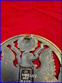 WWII-1950s US Army Air Force 3rd Commemorative Original Plaque 24 Karat