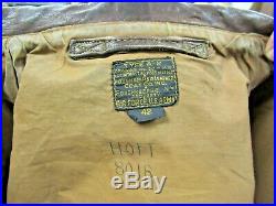 WWII A-2 US Army Air Force Flight Bomber Jacket Art Painted Sans Souci Back