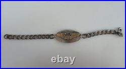 WWII Air Force Army Air Corps Sterling Gold Wings ID Bracelet