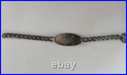 WWII Air Force Army Air Corps Sterling Gold Wings ID Bracelet