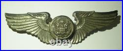 WWII Aircrew Wings USAAF Eagle US Army Air Force Military Sterling Silver 3 Inch