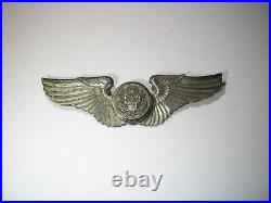 WWII Aircrew Wings USAAF Eagle US Army Air Force Military Sterling Silver 3 Inch