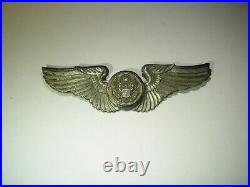 WWII Aircrew Wings USAAF Eagle US Army Air Force Military Sterling Silver 3 Inch