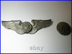 WWII Aircrew Wings USAAF Eagle US Army Air Force Military Sterling Silver 3 Inch