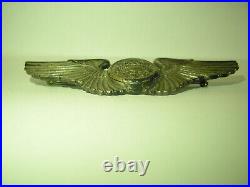 WWII Aircrew Wings USAAF Eagle US Army Air Force Military Sterling Silver 3 Inch