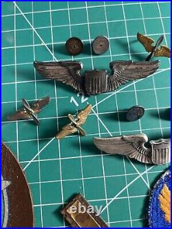 WWII Army Air Corps Pilot Grouping Air Force Service Command Patches Wings