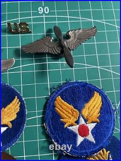 WWII Army Air Corps Pilot Grouping Air Force Service Command Patches Wings