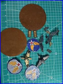 WWII Army Air Corps Pilot Grouping Air Force Service Command Patches Wings