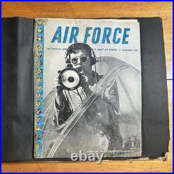 WWII Army Air Corps Scrapbook 1945 Sought After Pamphlets Photos Newspapers Etc