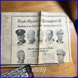 WWII Army Air Corps Scrapbook 1945 Sought After Pamphlets Photos Newspapers Etc