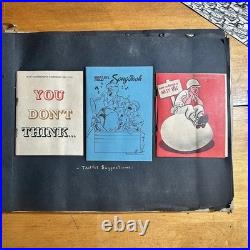 WWII Army Air Corps Scrapbook 1945 Sought After Pamphlets Photos Newspapers Etc