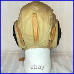 WWII Army Air Forces Summer Pilot Helmet/Cap Spec. AN-H-15 Bates Shoe Co. GREAT